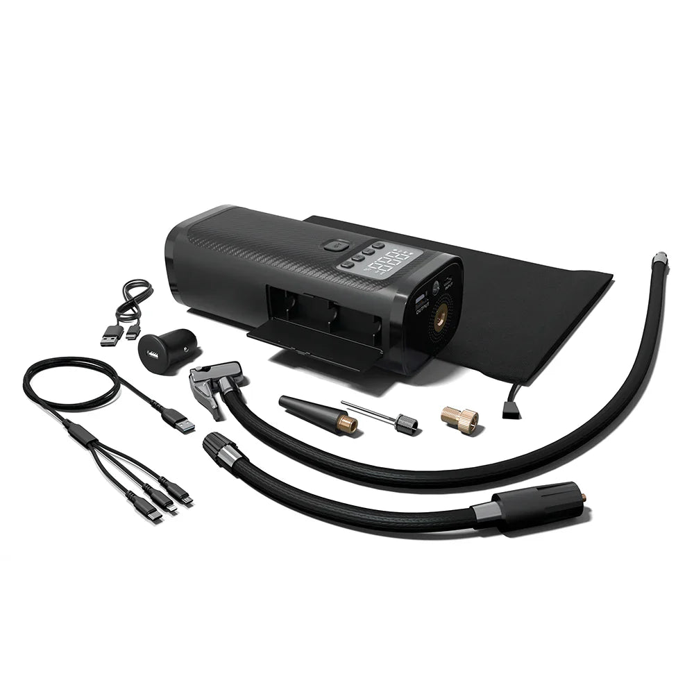 AirPro Go Portable Air Compressor, Power Bank, and Flashlight Bundle with Cable