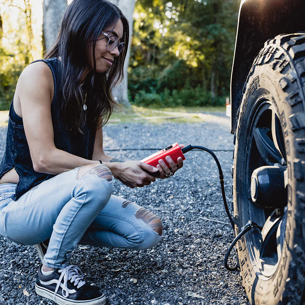AirPro Go Portable Air Compressor, Power Bank, and Flashlight Bundle with Cable